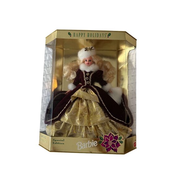 MATTEL Happy Holidays 1996 Limited Edition Blonde Barbie Doll NEW NIB - Picture 7 of 7